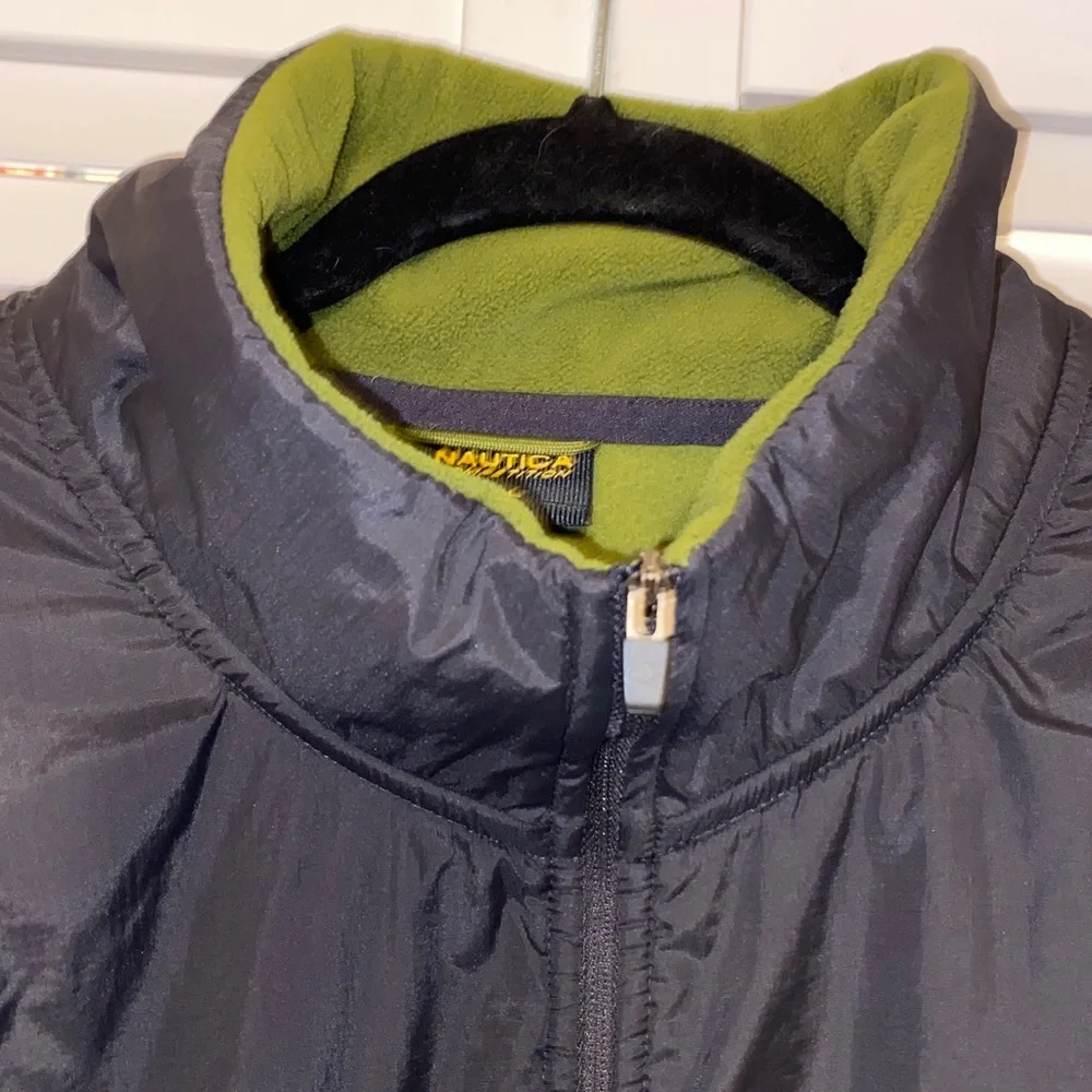 VTG Nautica Competition Sport Pullover 1/2 Zipper Fleece Olive Green Size XXL